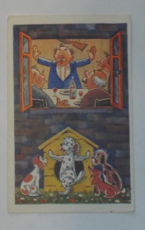 Открытка Орлов Шварц После охоты юмор, карикатура, сатира 1968