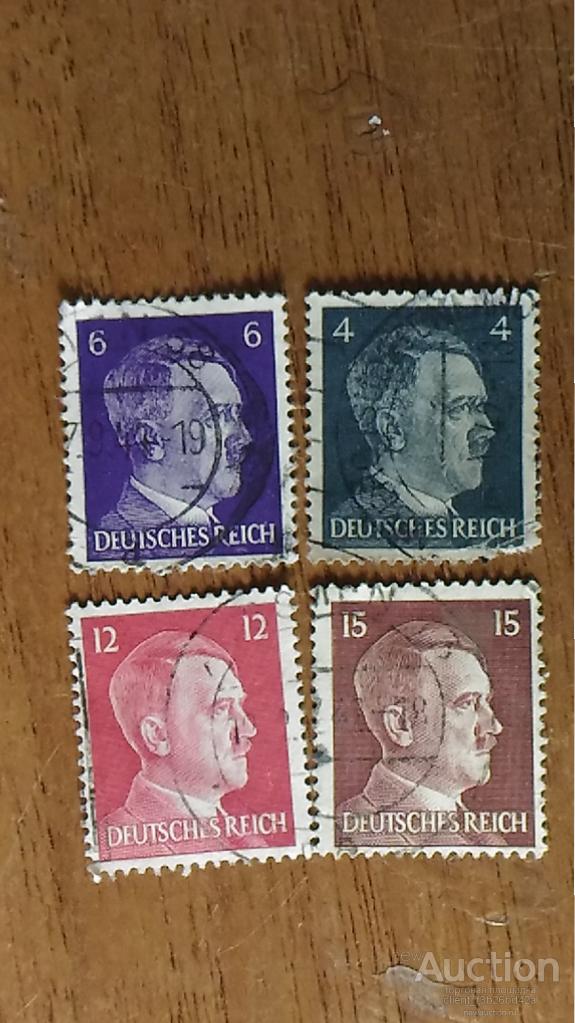 3й рейх, Германия, марки почтовые, Гитлер