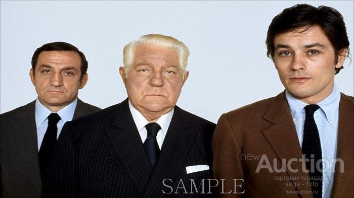 АЛЕН ДЕЛОН &amp; ЖАН ГАБЕН, ЛИНО ВЕНТУРА Фотография 10х18 