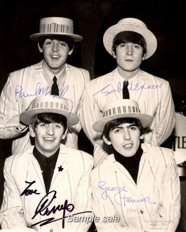 THE BEATLES / БИТЛЗ  АВТОГРАФ Фотография 10х13 