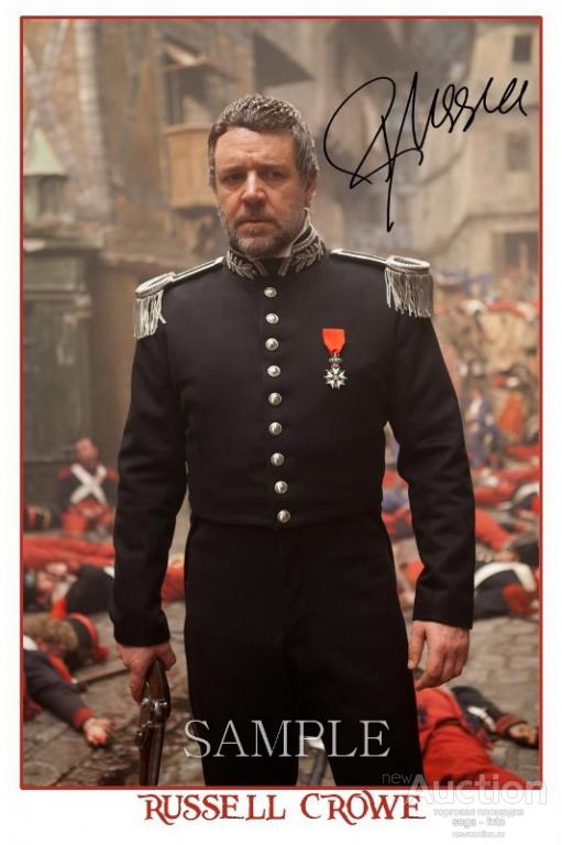 *РАССЕЛ КРОУ / RUSSELL CROWE* АВТОГРАФ Фотография А6 