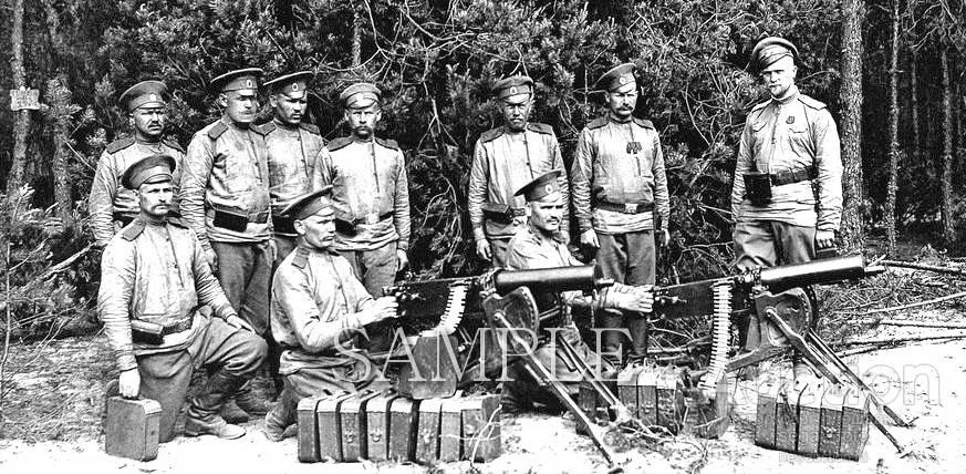 ПУЛЕМЕТЧИКИ с ПУЛЕМЕТОМ МАКСИМ Фотография 8х15 