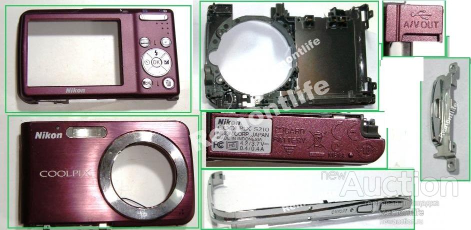 Nikon coolpix S210 корпус крышка 