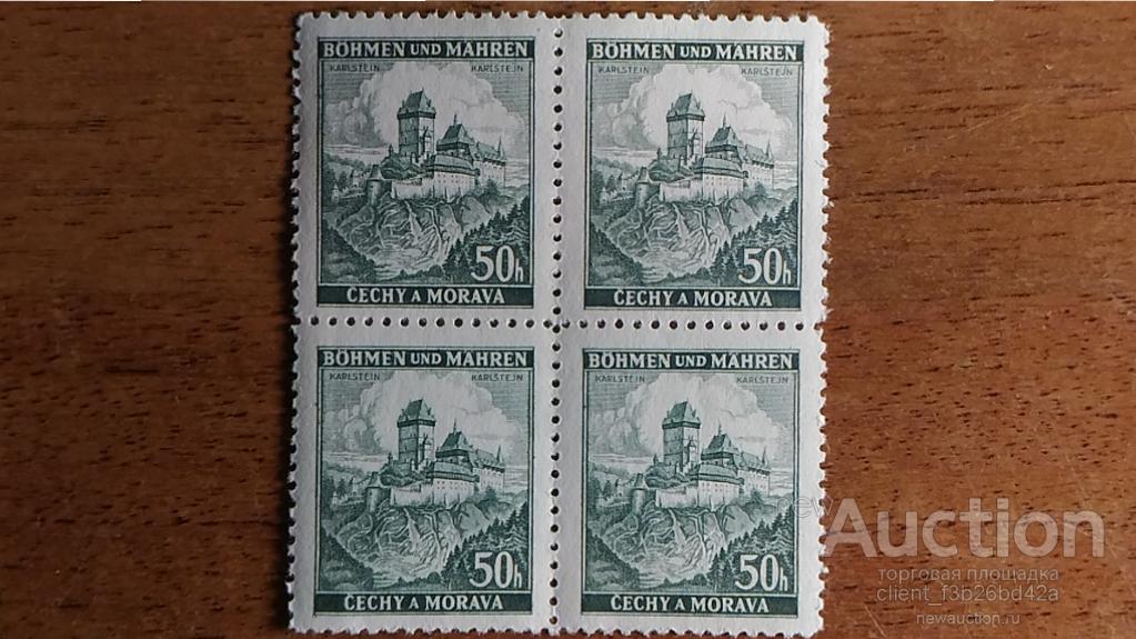 3й Рейх, Германия, марки  почтовые, чистые , оккупация Богемии, Моравии