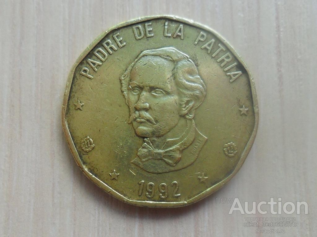 ДОМИНИКАНСКАЯ  РЕСПУБЛИКА  1 ПЕСО  1992г