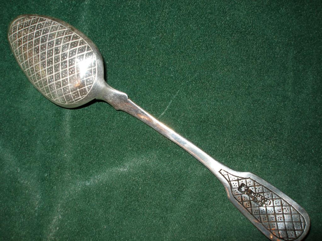 Ложка десертная. 1859г.ИА.84 пробы. 37 гр.