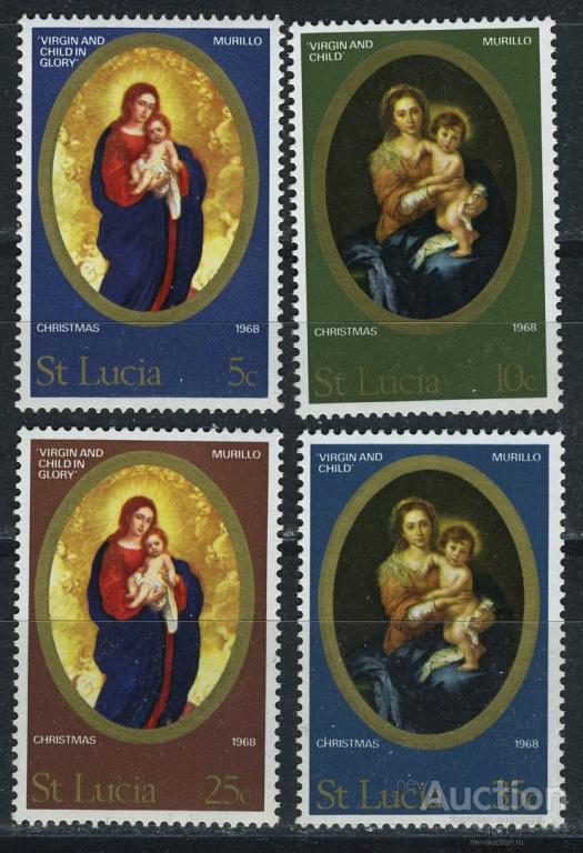 Ст. Люсия. Живопись  Ми 229-32  **