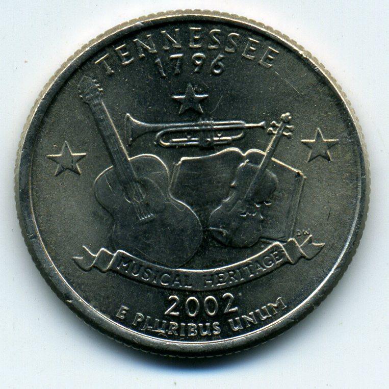 25 центов - США - 2002 - Теннеси - Р