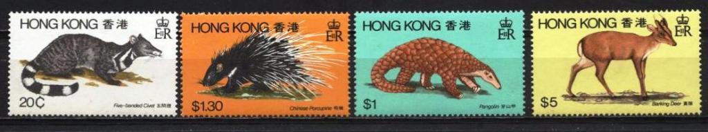 Гонконг Китай Английские колонии Фауна 1982 MNH