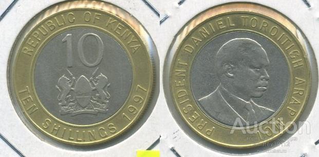 10 шилингов 1997 Кения (арт 466-487)
