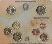 РЕДКОСТЬ !! ИТАЛИЯ официальный набор евромонет 2004 года БЛИСТЕР