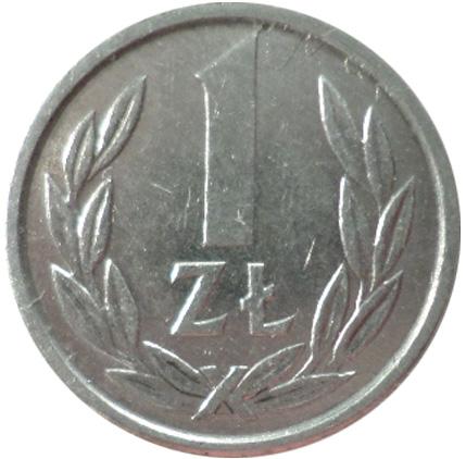 ПОЛЬША 1 ЗЛОТЫЙ 1989-1990 г. 