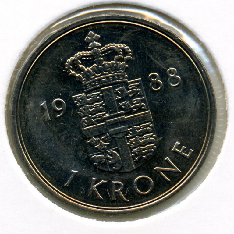 1 крона - Дания - 1988