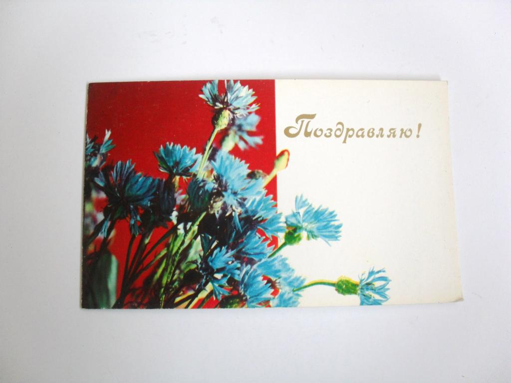 Двойная открытка Поздравляю!, Фото Б. Раскина, 1972г.