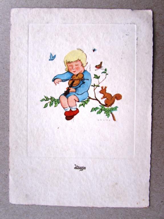 Мальчик со скрипкой Белка Штемпель 1937