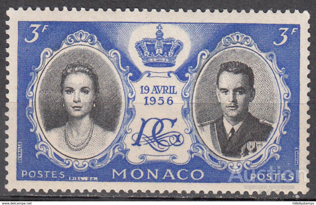 Монако 1956 Королевская свадьба  ( марка из серии )