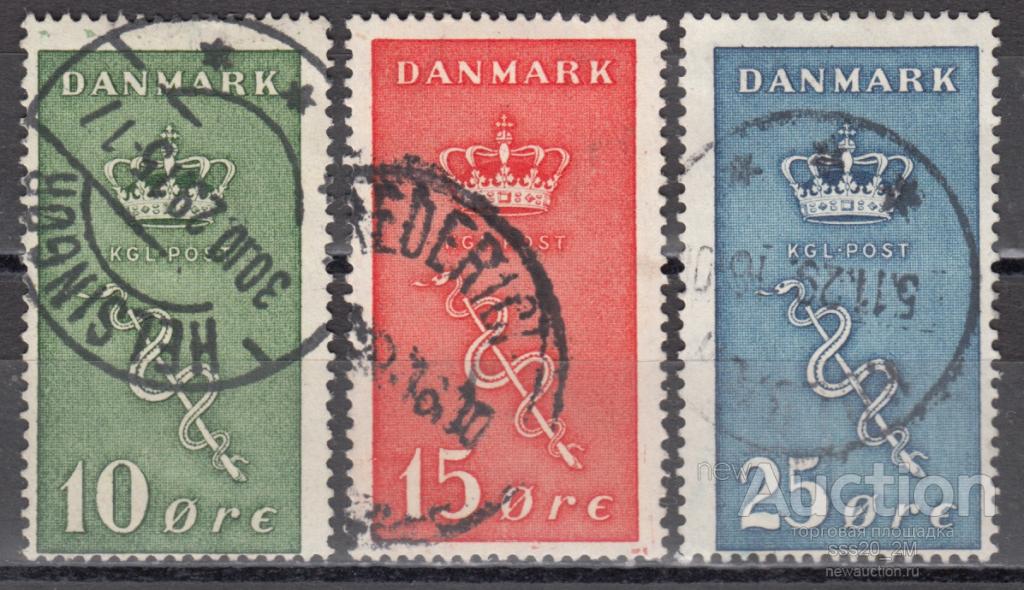 Дания 1929 борьба против рака Mi177-179 50 евро