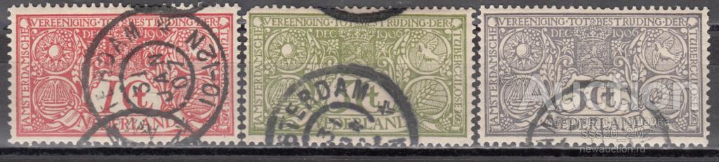 Нидерланды 1906 Амстердамское общество борьбы с туберкулезом Mi69-71 6 евро (4)