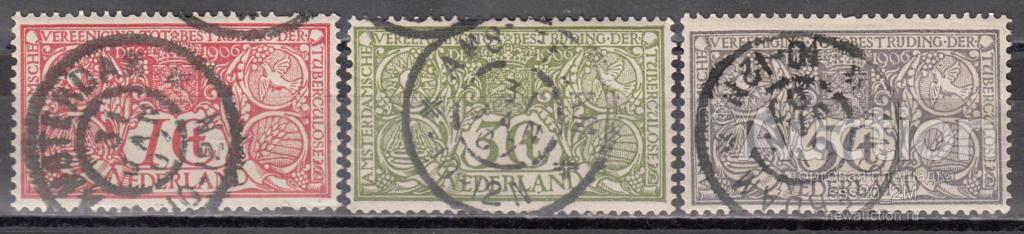 Нидерланды 1906 Амстердамское общество борьбы с туберкулезом Mi69-71 6 евро (2)