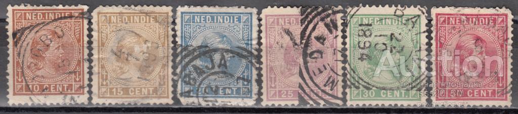 Нидерландская Индия 1892 Вильгельмина Mi23,25-29 11 евро (1)