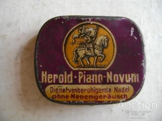 БАНКА.ЖЕСТЬ.ПАТЕФОННЫЕ ИГЛЫ.СТАРАЯ ГЕРМАНИЯ.HEROLD/PIANO/NOVUM.