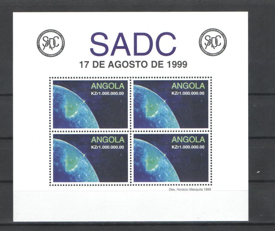 Ангола 1999г. Космос, лист. MNH.