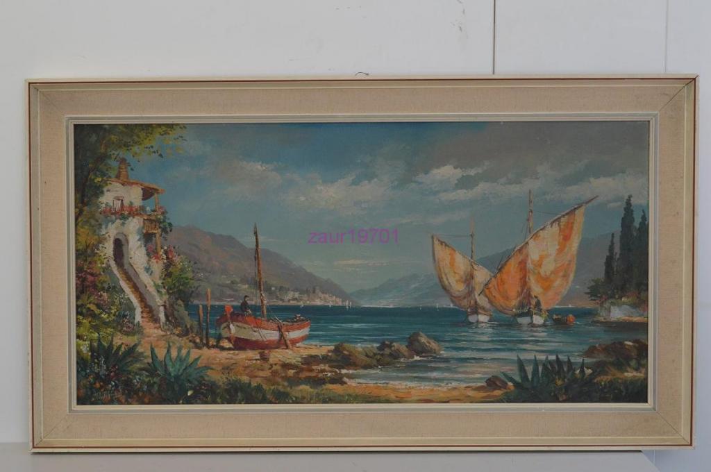 СТАРИННАЯ КАРТИНА МАСЛОМ!ЕВРОПА!114 x 64 cm