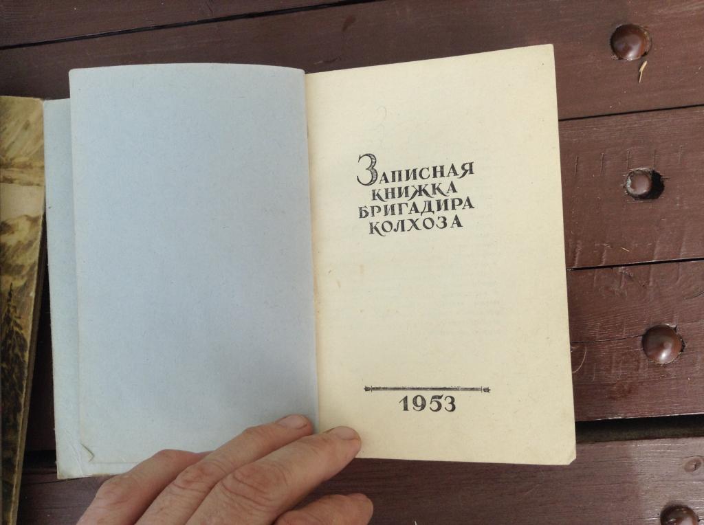 Бригадирская книжка образец