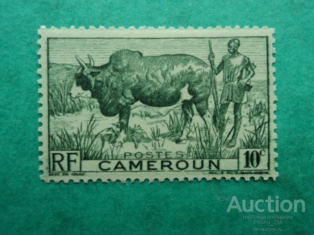Марки.Камерун.1946 г.Фауна.Зебу.№ по Mi.270.MNH**