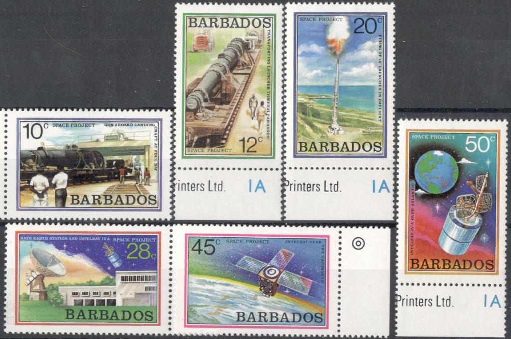 Барбадос, 1979, № 482-487, € 2,8, MNH, полн., космос