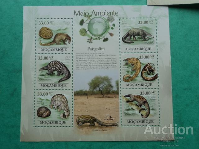 Марки.Мозамбик.2010 г.М.лист.Фауна.Ящерицы.Драконы.MNH**