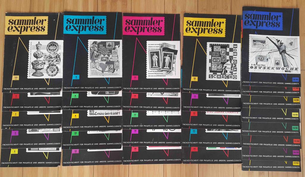 Журнал Sammler Express 1959-1962 филателия Германия 28 номеров можно по отдельности