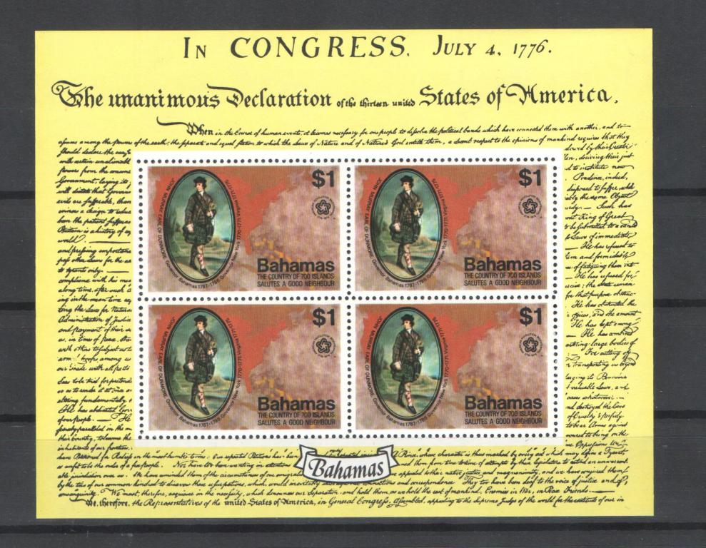 Багамы 1976г. 200лет США. MNH.