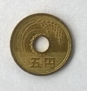 5 йен Япония 1988 год.