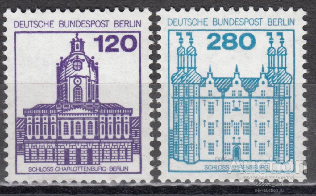 Западный Берлин 1982 замки дворцы Mi675,676 MNH