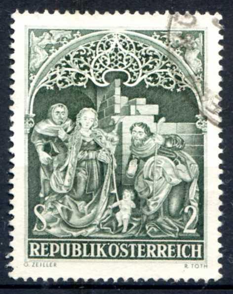 Австрия 1967 Рождество. Богоматерь Милосердие в церкви Фрауэнштейна Mi:1238 гаш
