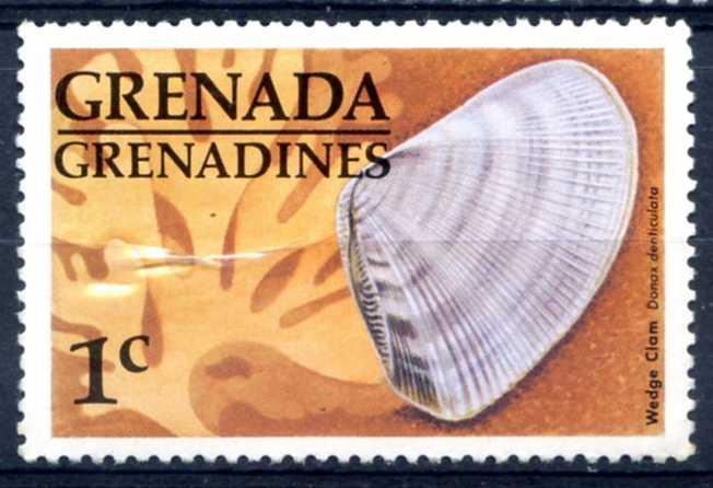 Гренада Гренадины 1976 Ракушки Зубчатый Donax Моллюски Фауна Mi:133 ** MNH