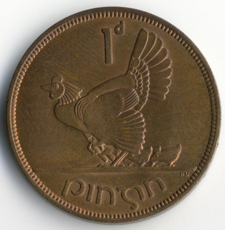 Ирландия 1 пенни 1965 г.aUNC