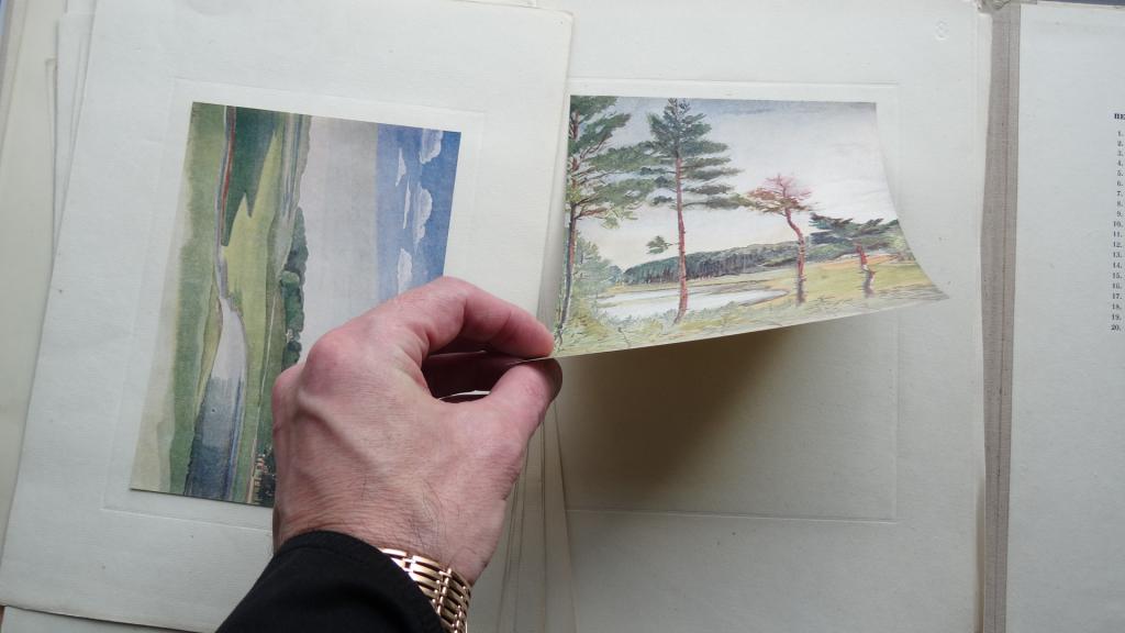 Редкость !.. Пушкинский заповедник Акварели Хижинского Тираж 7600 (!) 1937 год.