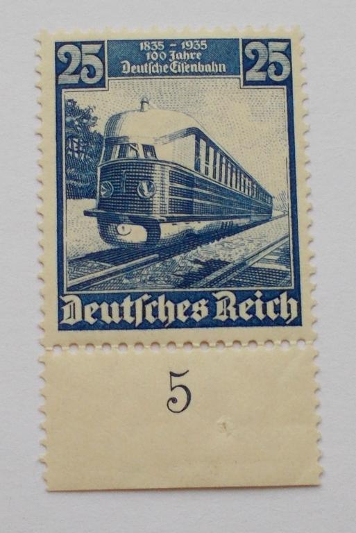 Германия Рейх, 1935, Ми 582**, железнодорожный транспорт, автомотриса VT 04