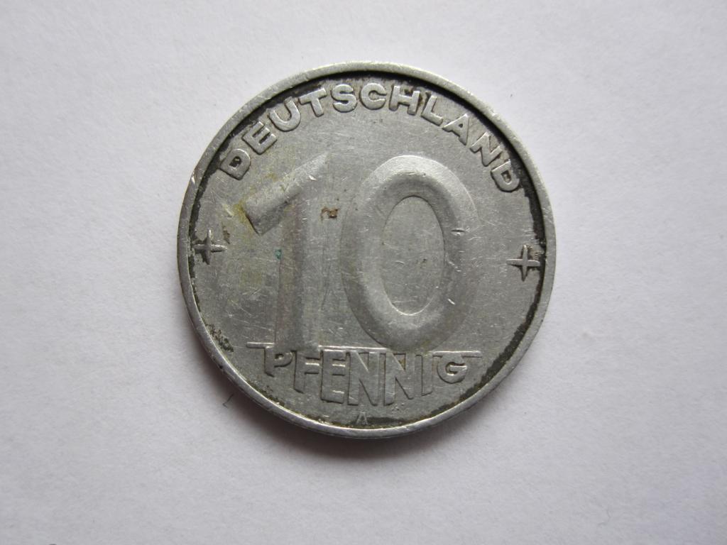 ГДР 10 пфенингов 1952г.