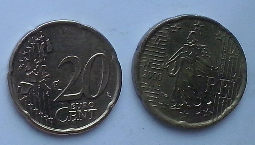 Франция, 20 евроцентов