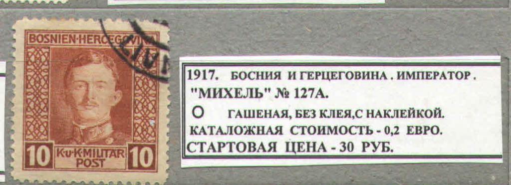 1917.Босния и Герцеговина.  ИМПЕРАТОР. 040516Е10