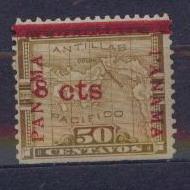 1904.ЗОНА ПАНАМ.КАНАЛА. НАДПЕЧАТКА .220609E18