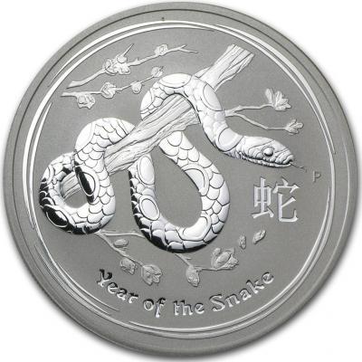 2013 год.Австралия.1 доллар.(Год Змеи.Серебро.1 унция.Лунар 2)