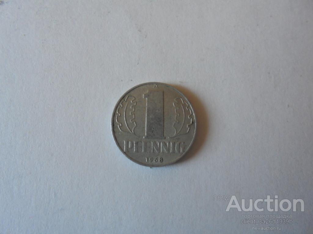 ГЕРМАНИЯ1968 ГОД ГОД 1 ПФЕНИНГ. ИЗ ОБОРОТА .