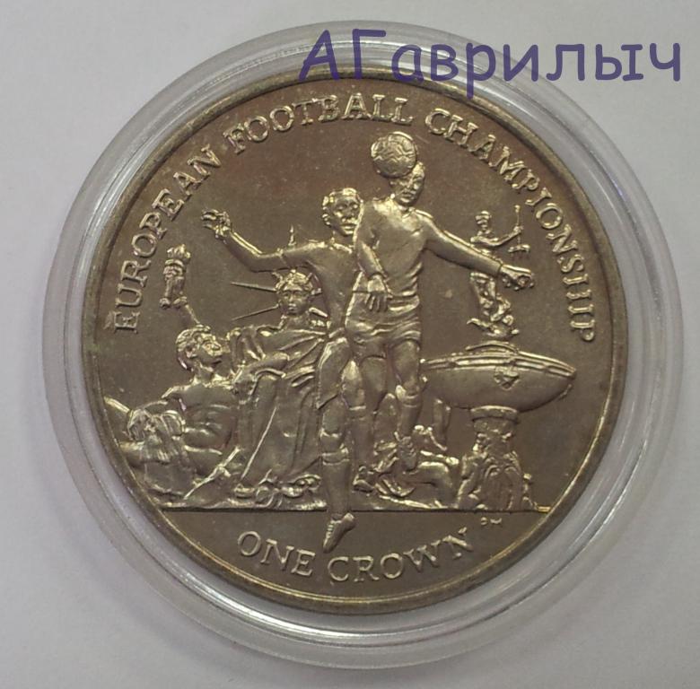 остров Мэн 1 крона 2012г Чемпионат Европы по футболу