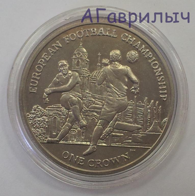 остров Мэн 1 крона 2012г Чемпионат Европы по футболу