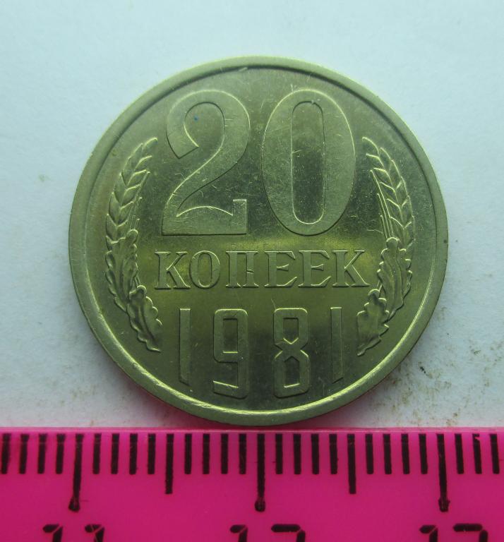 20 копеек 1981 в блеске не наборная