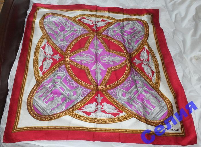 шарф шейный Trussardi тонкий 100% шелк